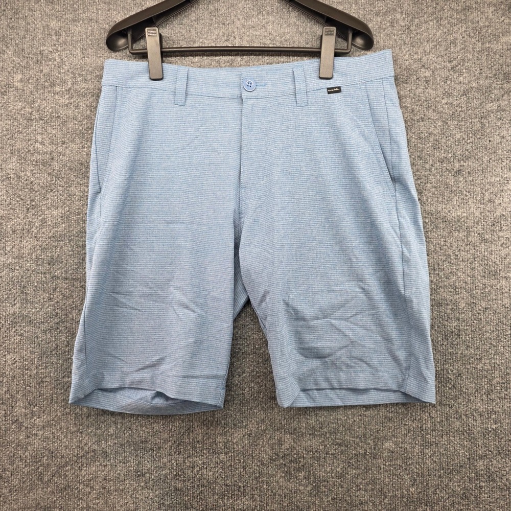 TravisMathew‎ Mens Blue Heathered Performance Golf Shorts Size 33